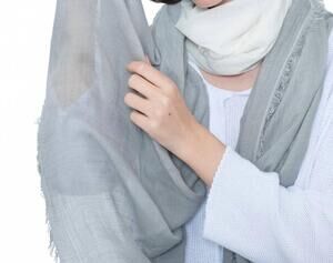 NEW BLUEBERRY dip dye scarf in slate ombre